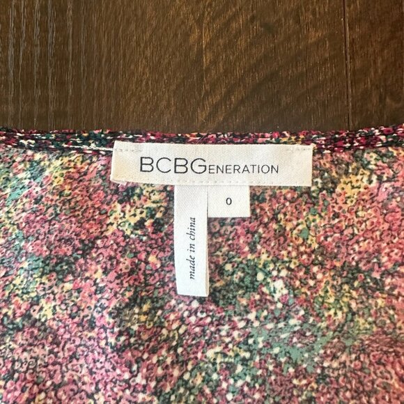 Floral BCBGeneration Mini Dress Size 0 - Picture 9 of 9
